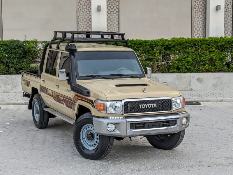 2020 Toyota Land Cruiser 70 Series LC 79 Base DC 4.5L Diesel 8 Cylinders Engine Beige Pickup