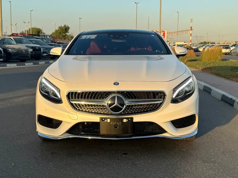 2015 Mercedes-Benz S-Class S 550 4MATIC 8 Cylinders Engine White Red Coupe Clean Title