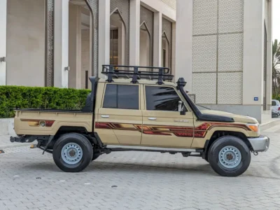 2020 Toyota Land Cruiser 70 Series LC 79 Base DC 4.5L Diesel 8 Cylinders Engine Beige Pickup