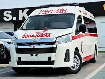 2026 Toyota HIACE HIGHROOF AMBULANCE GL 2.8L DIESEL Engine V4 White Grey Van GCC