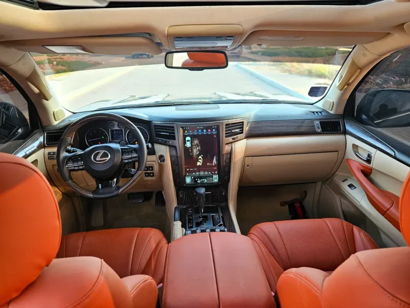 2009 Lexus LX-Series LX 570 Luxury 5.7 Litres V8 Petrol Engine Black Orange SUV GCC Specs