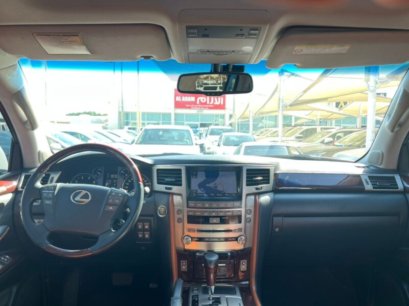 2012 Lexus LX 570 5.7 Litres 8 Cylinders Petrol Engine White Tan SUV GCC Specs Full Option