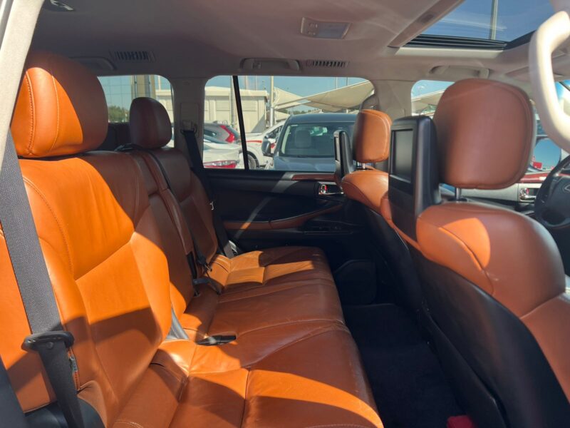 2012 Lexus LX 570 5.7 Litres 8 Cylinders Petrol Engine White Tan SUV GCC Specs Full Option
