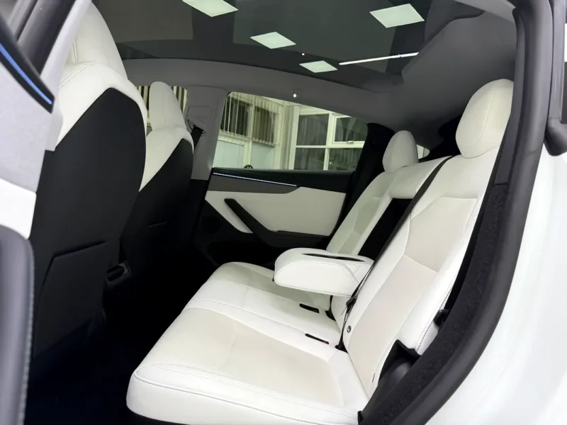 2025 Tesla Model Y Long Range Fully Electric Vehicle White SUV GCC Specs Excellent Condition