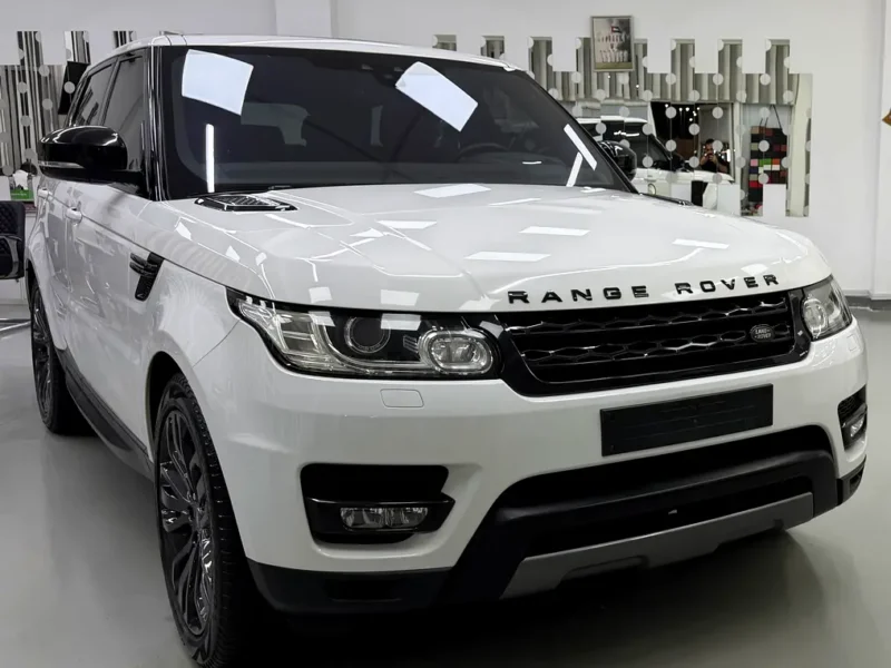 2017 Land Rover Range Rover Sport HSE Dynamic 6 Cylinders Petrol Engine White Red SUV
