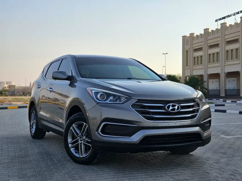 2018 Hyundai Santa Fe Comfort 4 Cylinders Petrol Engine Silver Grey SUV American Specs