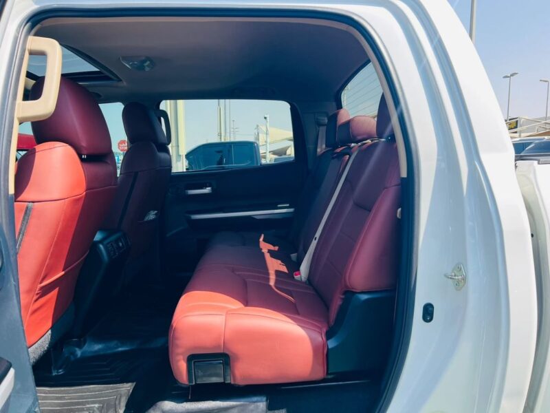 2015 Toyota Tundra STANDARD 5.7 Litres 8 Cylinders Petrol Engine White Red Pickup Truck